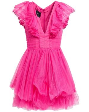 Pinko Fuchsia Mini Dress Polyester - Pink