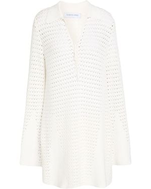 Raquel Diniz Mini Dress Cotton, Polyester - White