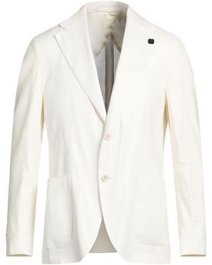 Lardini Blazer Linen, Viscose, Elastane - White