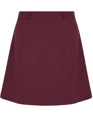 Kaos Burgundy Mini Skirt Polyester, Viscose, Elastane - Purple