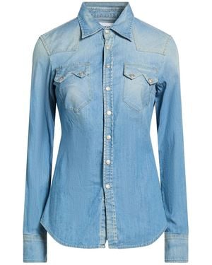 Department 5 Denim Shirt Cotton, Rubber - Blue