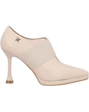 Laura Biagiotti Cream Ankle Boots Textile Fibres - Natural