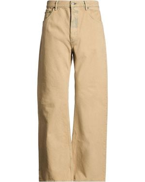 Acne Studios Jeans Cotton, Calfskin - Natural
