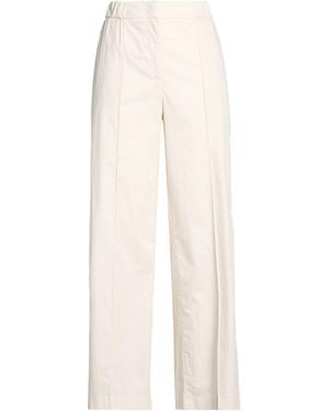 Peserico Easy Ivory Trousers Cotton, Elastane - White
