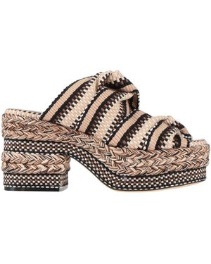 Amambaih Sandals Textile Fibers - Brown