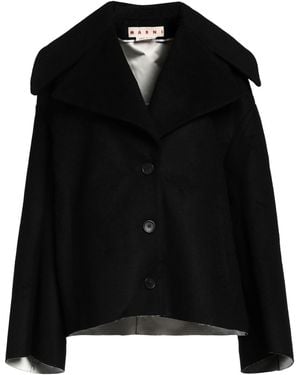 Marni Coat Virgin Wool, Polyamide, Elastane, Polyester - Black