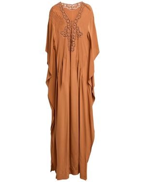 Ermanno Scervino Maxi Dress Silk, Polyester - Orange
