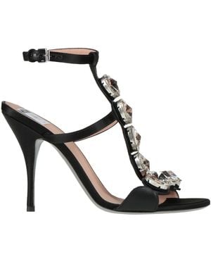 Moschino Sandals Textile Fibers - Black