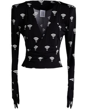 Vetements Top Viscose, Elastane - Black