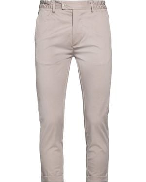 Yes London Taupe Trousers Cotton, Elastane - Grey