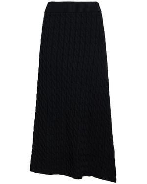 ViCOLO Midi Skirt Acrylic, Wool, Viscose, Alpaca Wool - Black