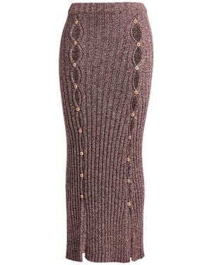 Baserange Burgundy Maxi Skirt Organic Cotton - Brown