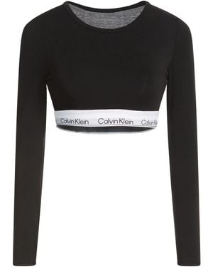 Calvin Klein Top Cotton, Modal, Elastane - Black
