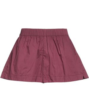 Faithfull the Brand Plum Shorts & Bermuda Shorts Cotton - Red