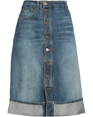 Victoria Beckham Denim Skirt Cotton - Blue