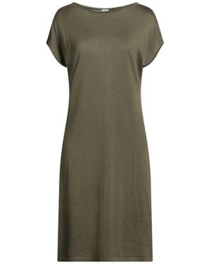 Malo Military Mini Dress Cotton, Silk - Green