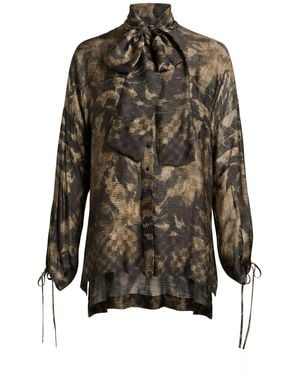 Masnada Khaki Shirt Viscose - Grey