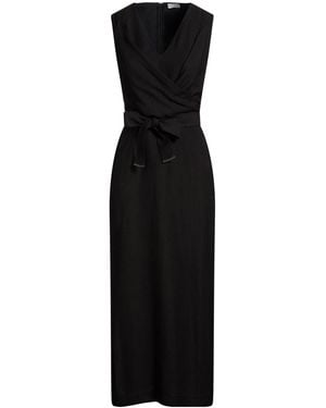Brunello Cucinelli Maxi Dress Viscose, Linen, Brass - Black