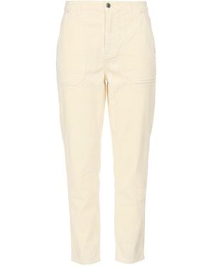 Pinko Ivory Pants Cotton, Modal, Elastane - Natural