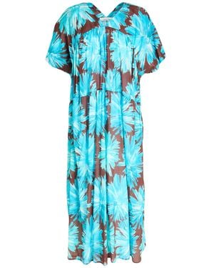 Liviana Conti Azure Midi Dress Cotton - Blue