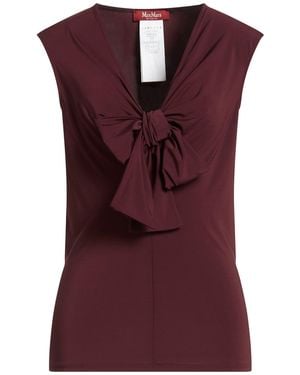 Max Mara Burgundy Top Viscose, Elastane - Red