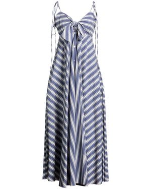 LAVI COUTURE Slate Maxi Dress Cotton, Elastane - Blue