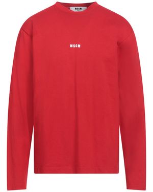 MSGM T-Shirt Cotton - Red