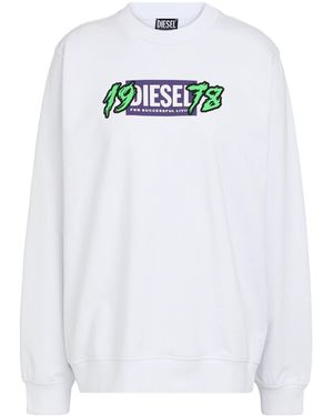 DIESEL Sweatshirt Cotton, Polyester - White