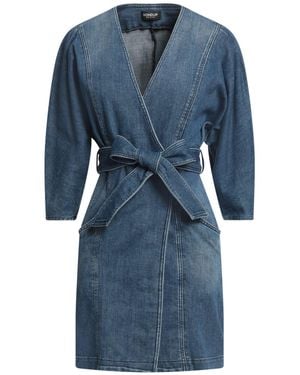 Dondup Mini Dress Cotton, Elastomultiester, Elastane - Blue