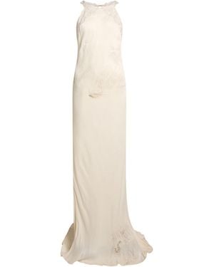 Twinset Ivory Maxi Dress Viscose - White