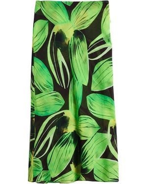 Louisa Ballou Midi Skirt Cotton, Silk - Green