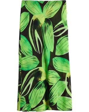 Louisa Ballou Midi Skirt Cotton, Silk - Green
