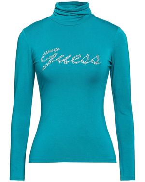 Guess T-Shirt Viscose, Elastane - Blue