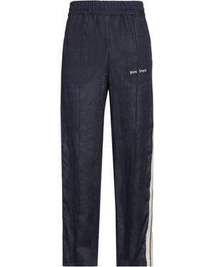 Palm Angels Trousers Linen, Cotton, Polyester - Blue