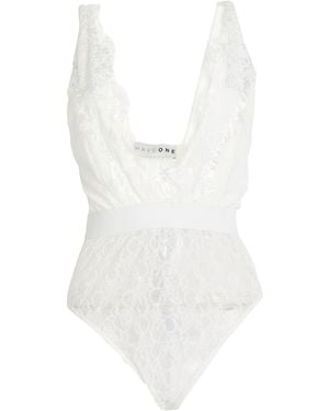 Haveone Bodysuit Polyamide, Elastic Fibers, Polyester - White