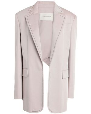 Cedric Charlier Blazer Cotton, Polyamide, Elastane - Natural