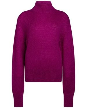 Dries Van Noten Fuchsia Turtleneck Superkid Mohair, Polyamide - Purple