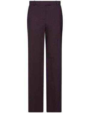 Eleventy Burgundy Pants Wool, Elastane - Purple