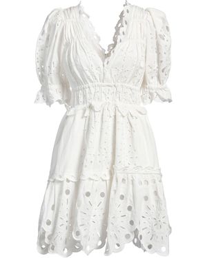 Sea Cream Mini Dress Cotton, Linen - White