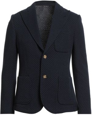 Daniele Alessandrini Midnight Blazer Polyester, Wool, Cotton, Polyamide - Blue