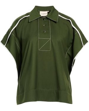 LOVEBIRDS Military Top Polyester, Viscose - Green