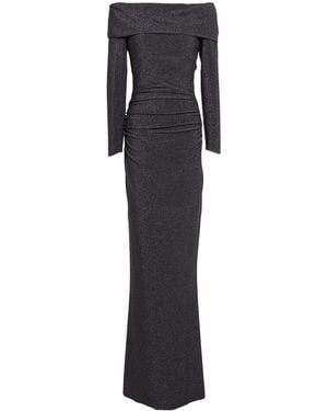 La Petite Robe Di Chiara Boni Charcoal Maxi Dress Polyester, Viscose, Polyamide, Metallic Polyester, Elastane - Grey