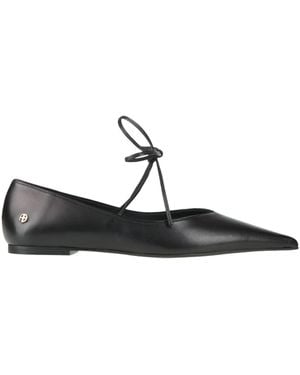 Anine Bing Ballet Flats Leather - Black