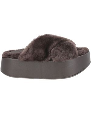 Paloma Barceló Kai Sandals Shearling - Brown