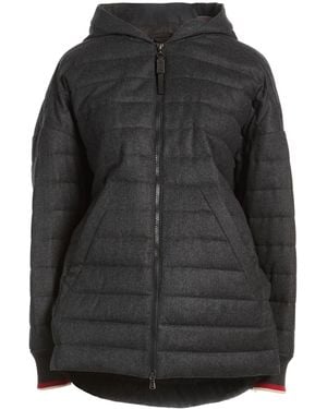 Brunello Cucinelli Charcoal Puffer Virgin Wool - Black