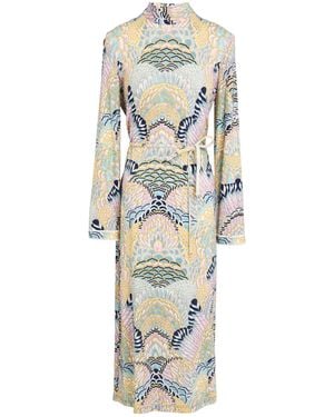 Leonard Paris Midi Dress Wool, Nylon - White