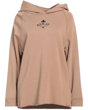 Replay Camel Sweatshirt Organic Cotton - Natural