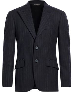 Dolce & Gabbana Midnight Blazer Virgin Wool, Silk, Elastane, Polyester - Blue