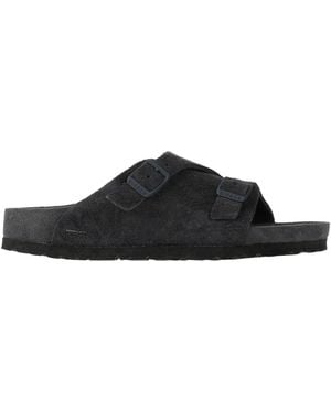 Birkenstock Charcoal Sandals Leather - Black