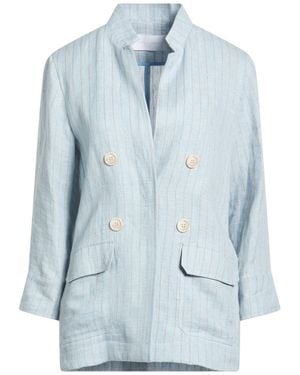 Biancalancia Sky Blazer Linen, Polyester - Blue